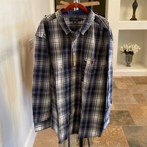 US POLO ASSN. button down shirt - blue and white color - size 2XL.